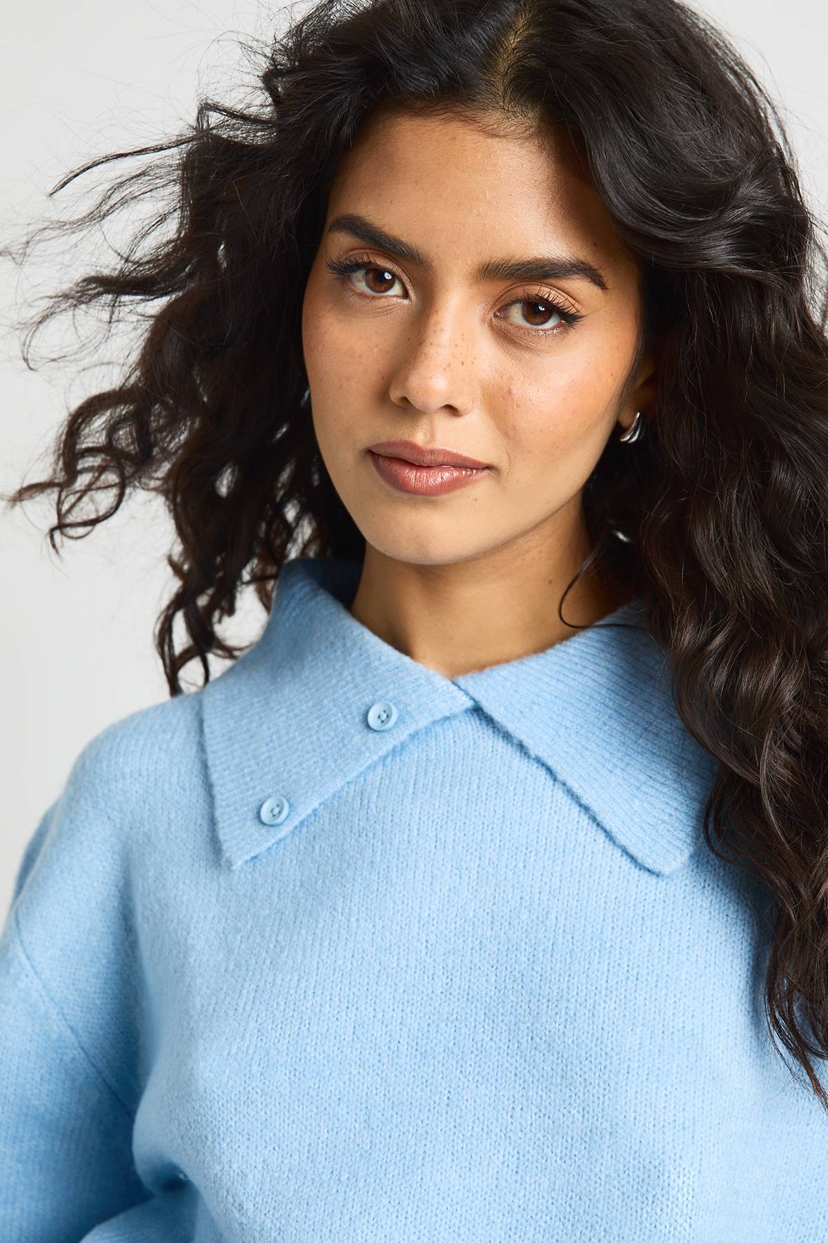 boohoo Pull tricoté oversize en maille douce à détails de col