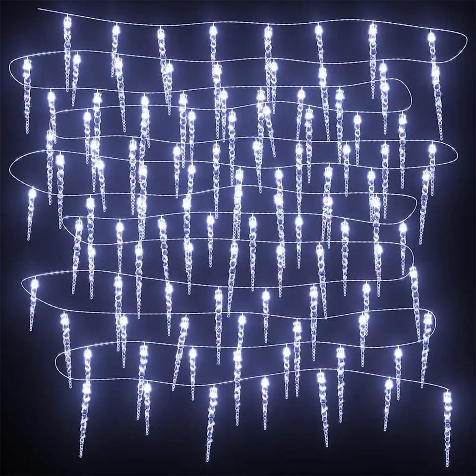 vidaXL - Kerst Ijspegelverlichting - Koudwit