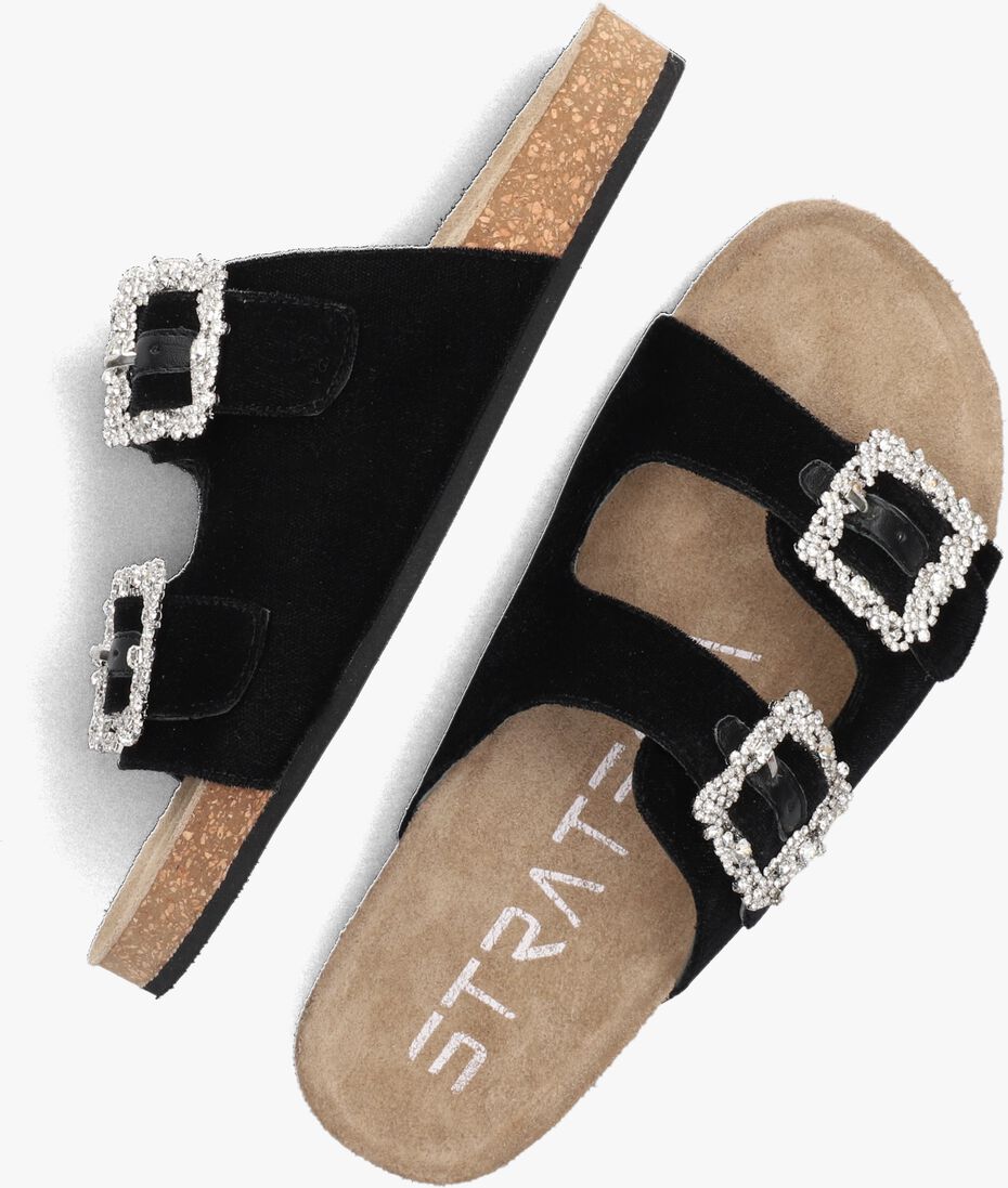 zwarte elena iachi slippers s63