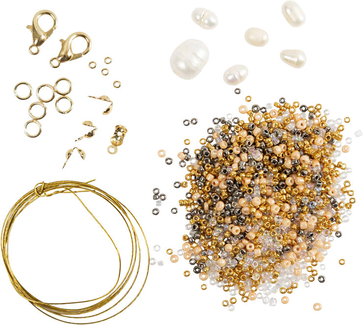 Creativ Company Mini DIY Kit Smykker, Armbånd og halskæde med lås