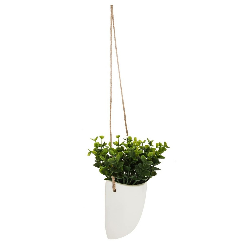Plante artificielle à suspendre pot en céramique h 20 cm