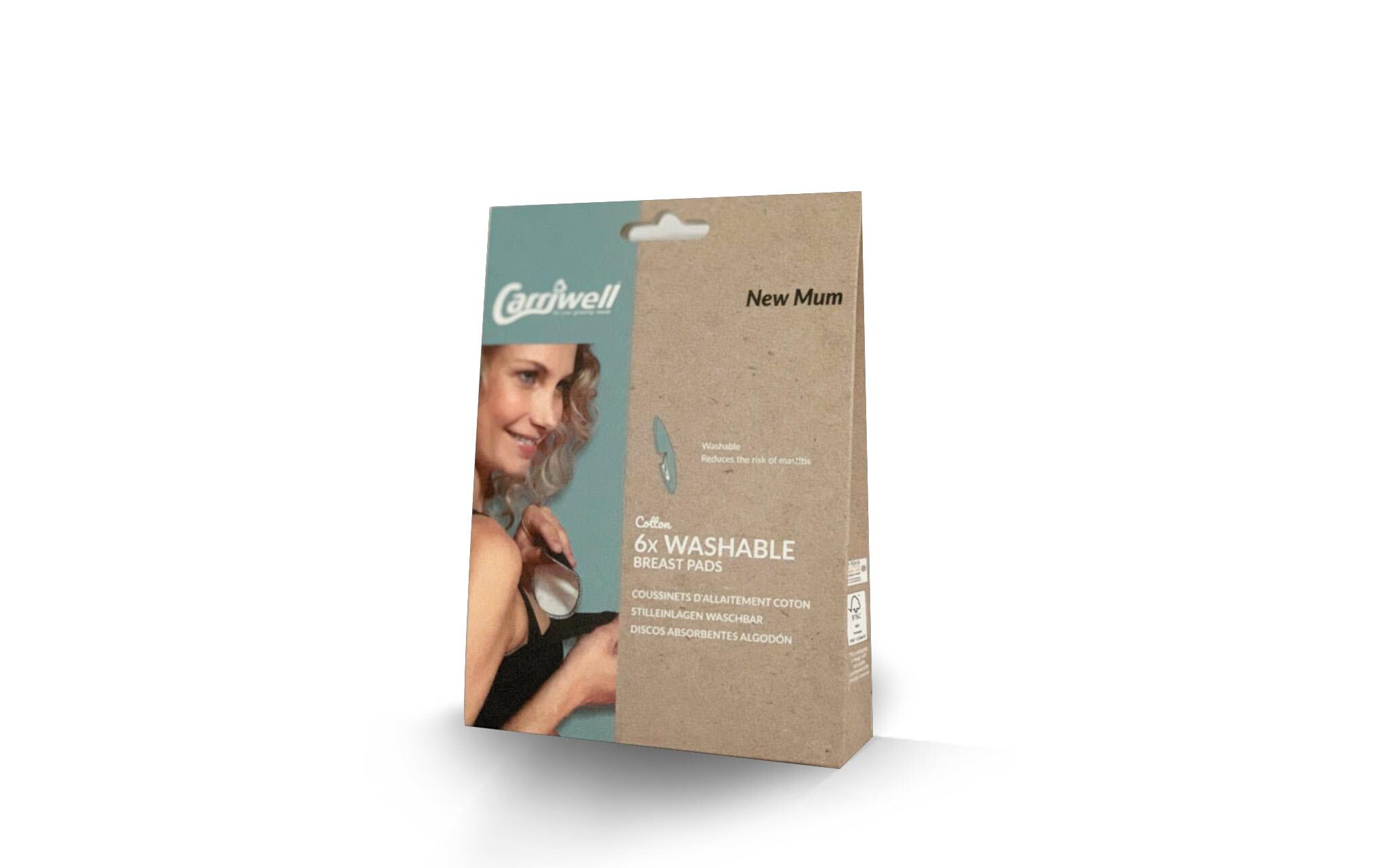 Brustpads aus Baumwolle 6 StückWaschbare Stilleinlagen