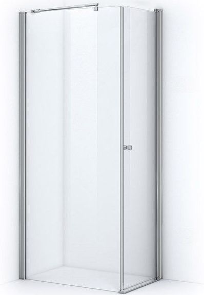Zircon Comfort Douchecabine | 100x70 cm Chroom Helder glas Draaideur Rechthoek