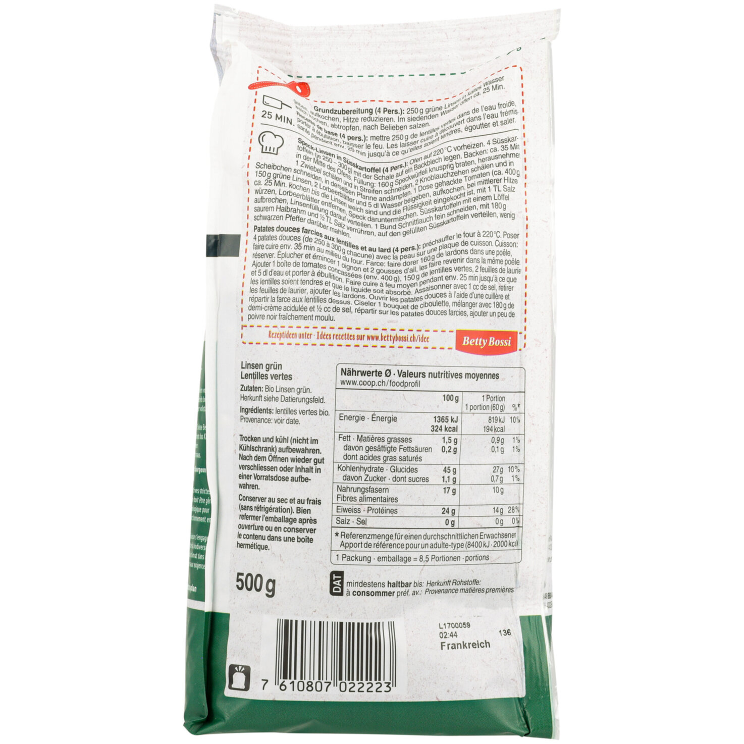 Naturaplan Bio Linsen grün