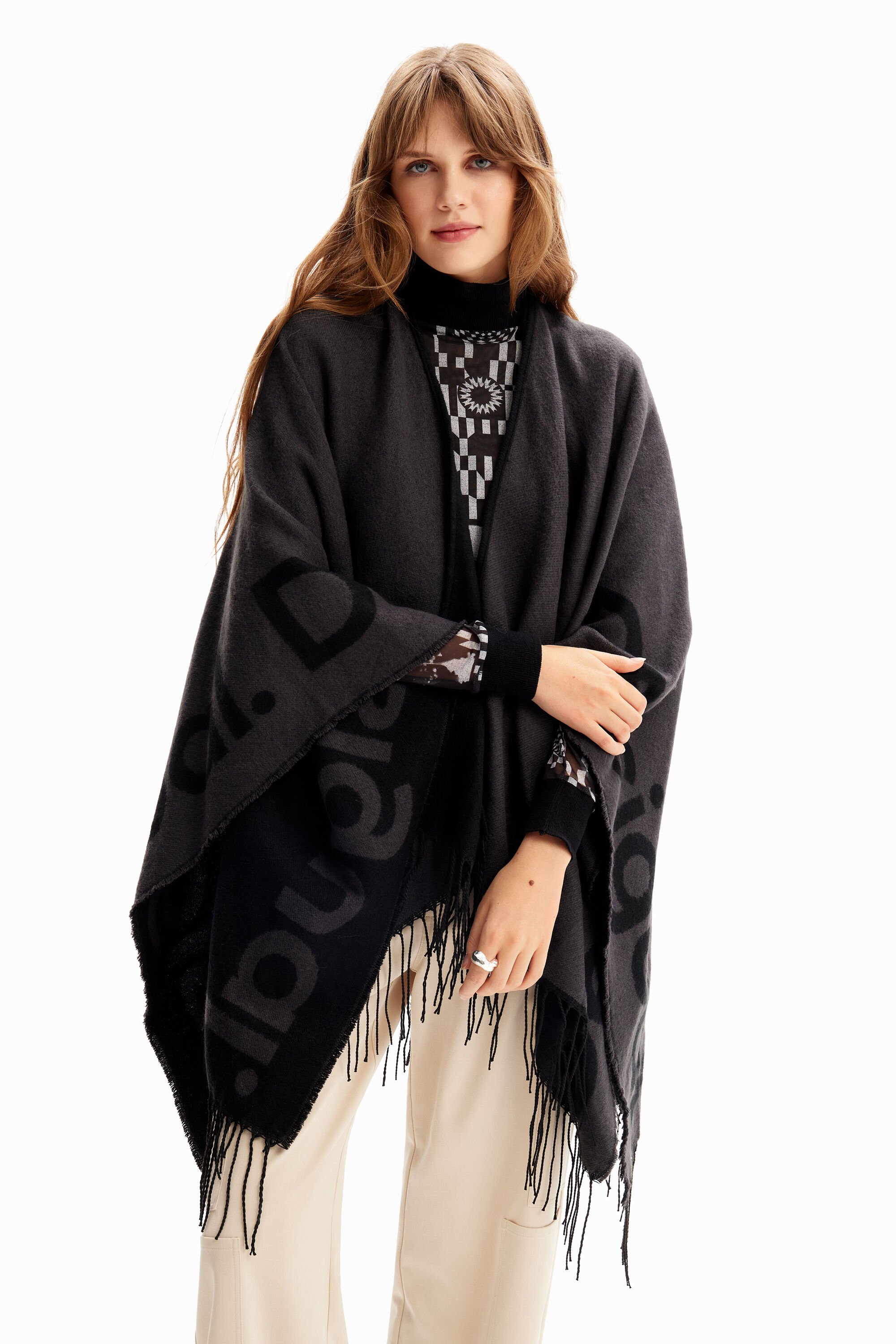 Poncho réversible logo