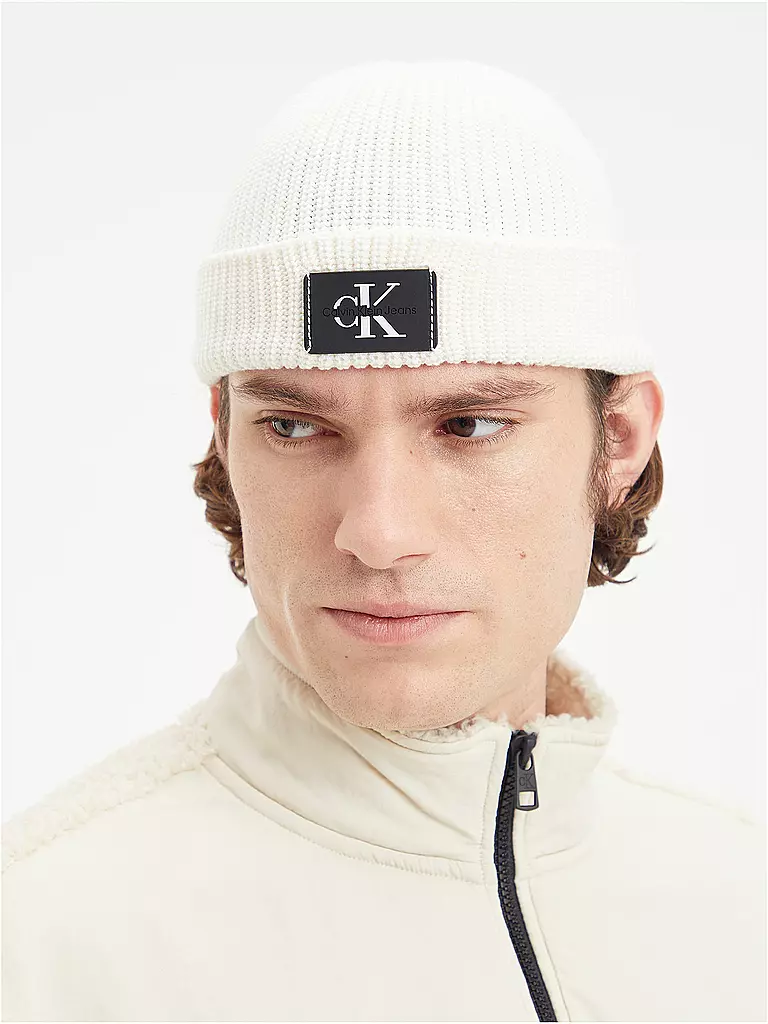 CALVIN KLEIN JEANS Mütze - Haube Docker weiss