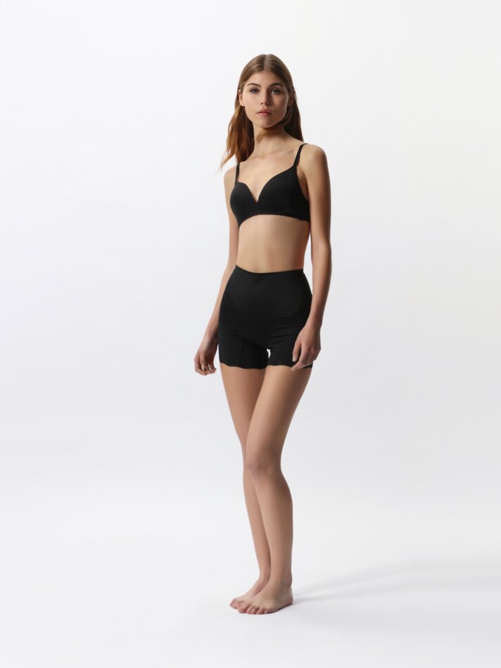 Shorts modeladores de microfibra - Preto