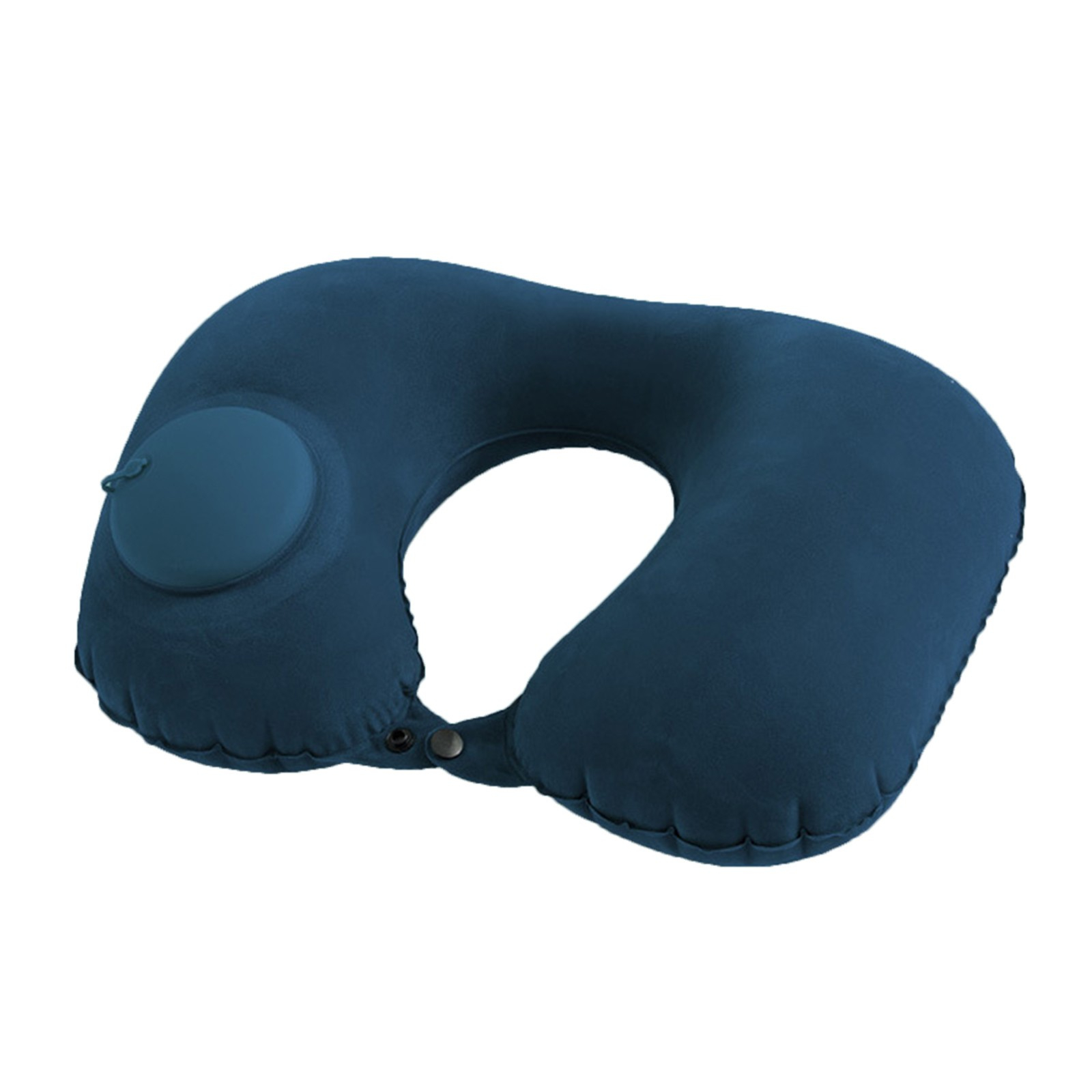 (2er Set) Aufblasbare Nackenkissen Reise Nackenhörnchen - Grau / Blau
