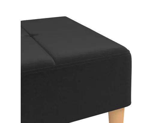 Repose-pied Noir 78x56x32 cm Tissu