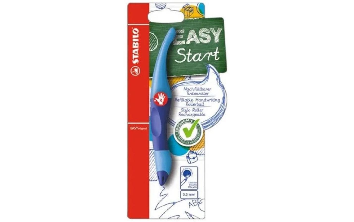 Rollerball Easy Start 0.5 mm, BlauTintenroller für Rechtshänder