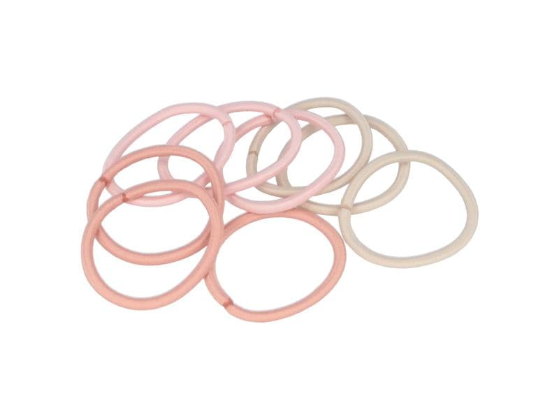 Parsa Beauty Haargummi Haargummi Rosa/Beige 9 Stück Sanfte, starke und vielseitige Haargummis