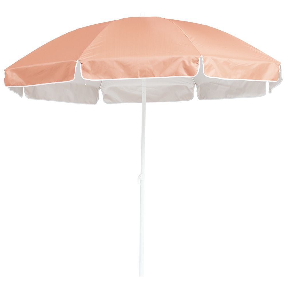 Parasol de plage orange corail UV UPF50+ Ø200xH209cm