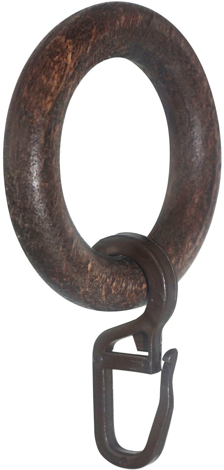 GARESA Gardinenring »Holzring mit Haken« für Durchmesser bis 20mm, einfache Montage