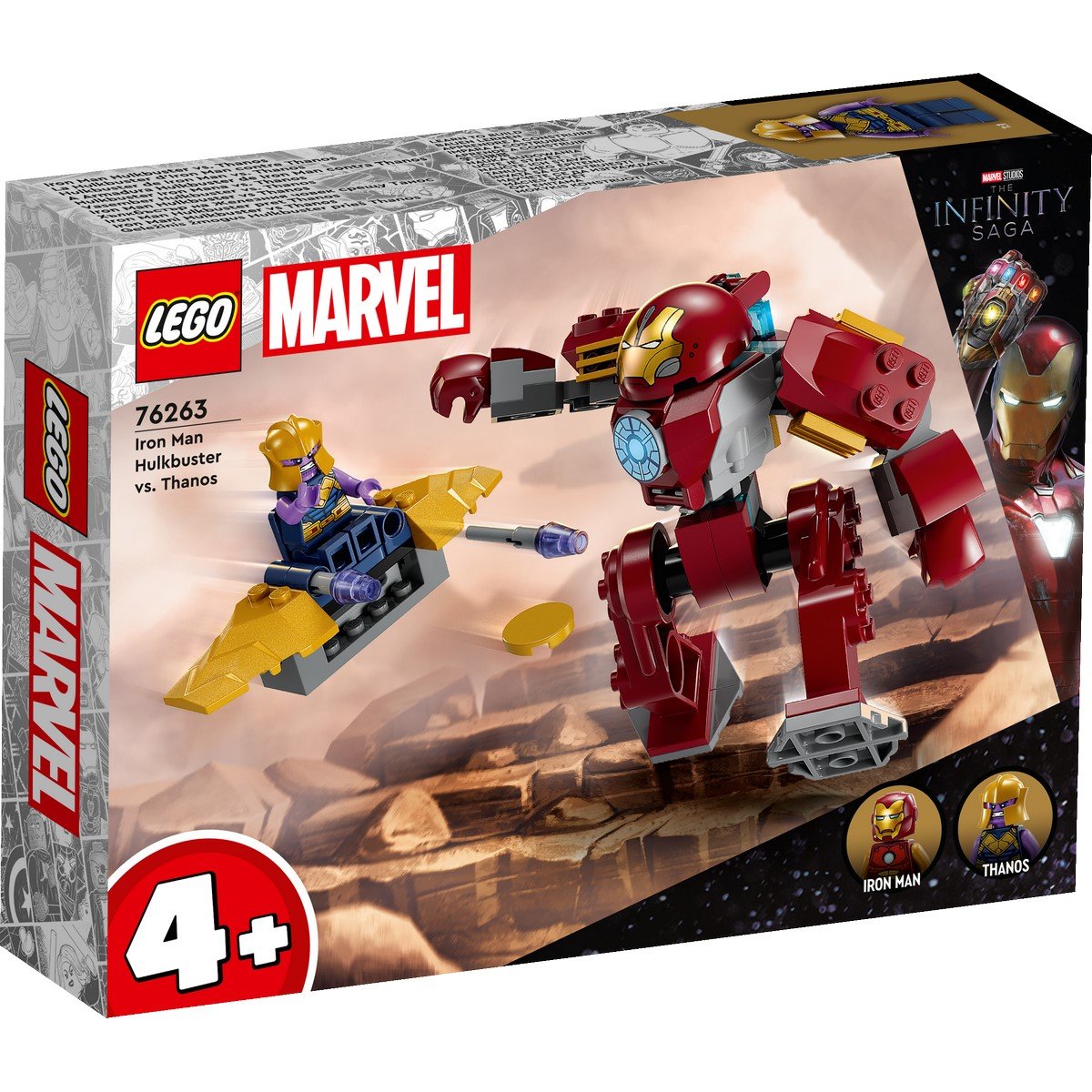 La Hulkbuster d'Iron Man contre Thanos Lego Marvel 76263