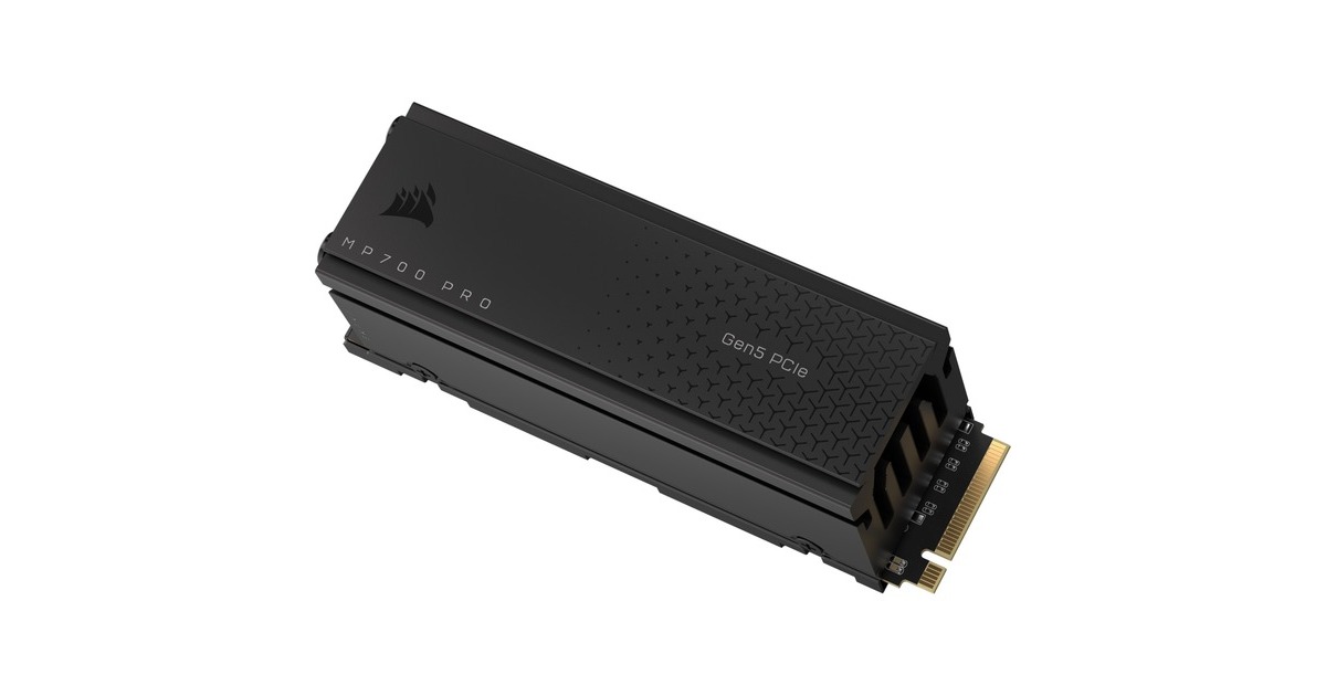 CorsairMP700 PRO met luchtkoeler 2 TB SSD  (PCIe Gen5 x4 NVMe 2.0, M.2 2280, 3D TLC NAND)