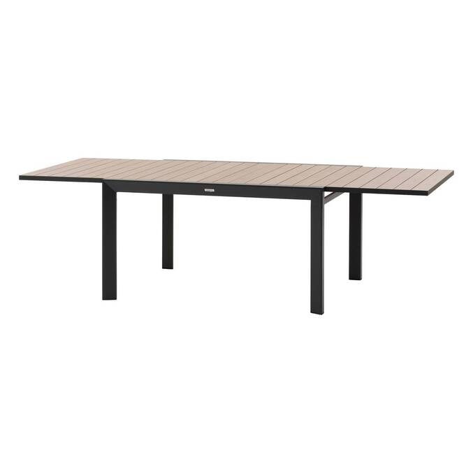 Table de jardin extensible coulissante ÉVASION Effet bois Honey & Graphite