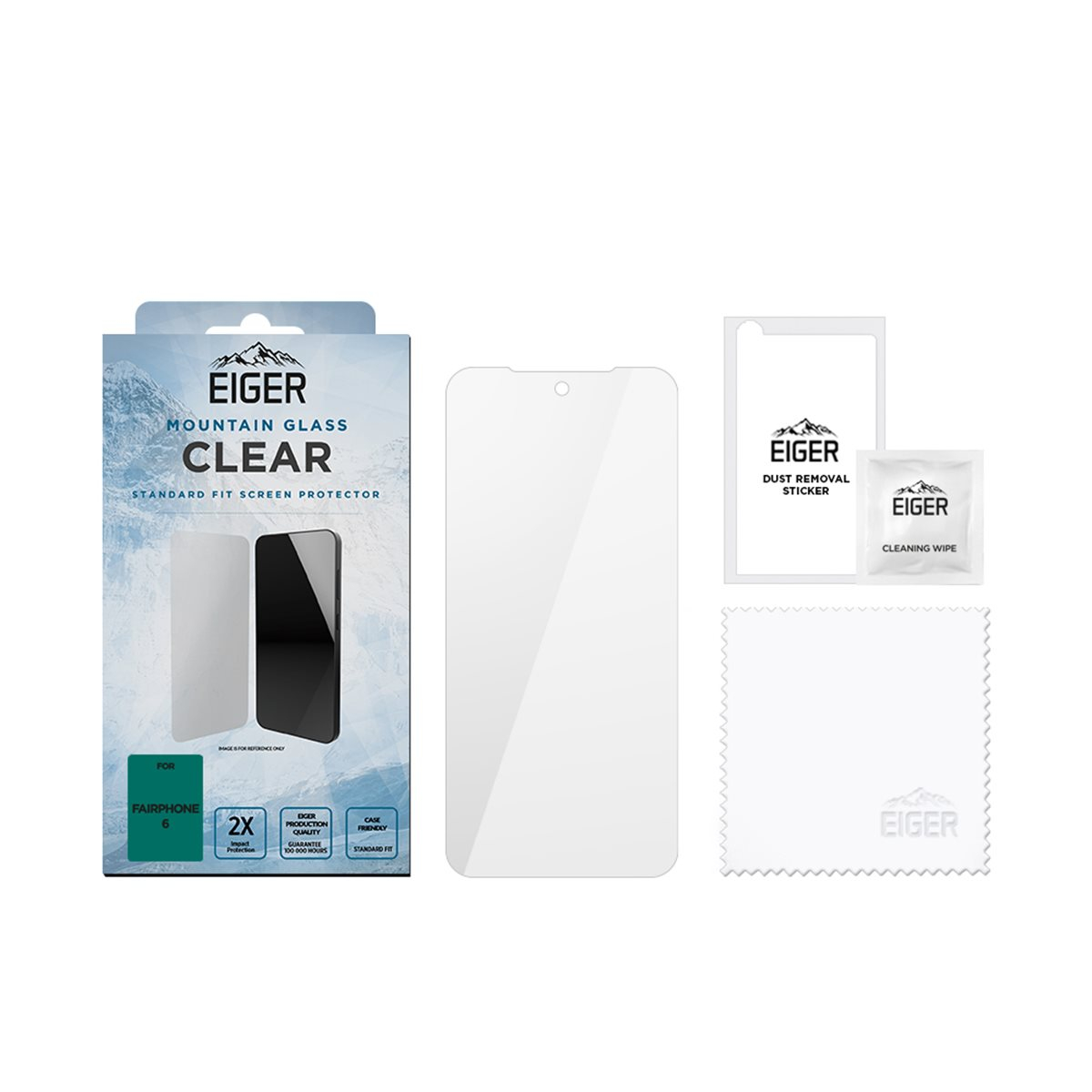 Fairphone 6 Mountain Glass Clear Panzerglas 2.5D Displayschutz Case Friendly (EGSP01072)