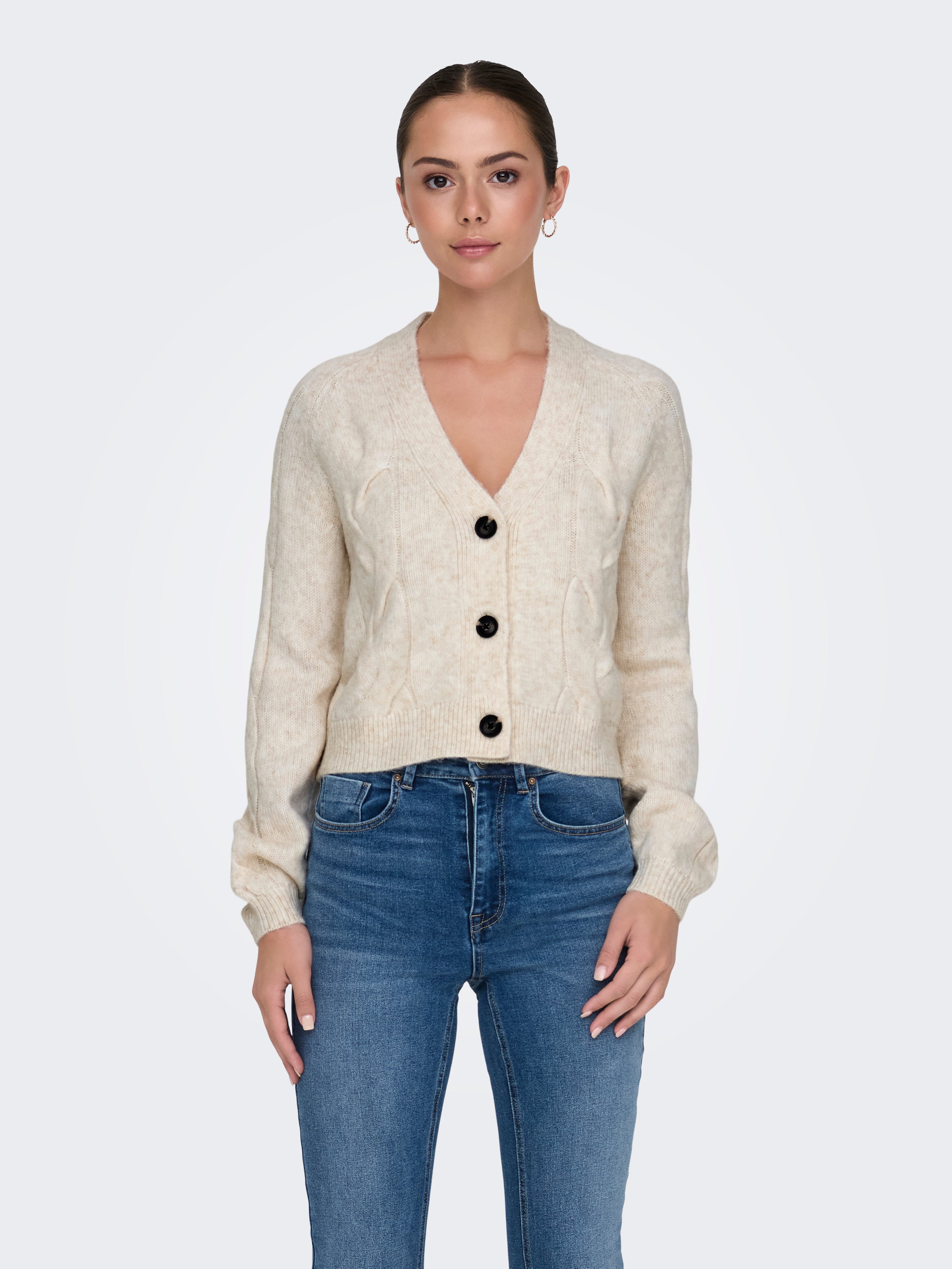 JDYSUSANNA Strickjacke Whitecap Gray