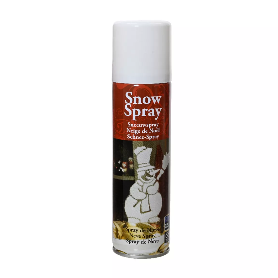 Lot de 8 pochoirs Noël et 1 Bombe à neige 150 ml - Blanc