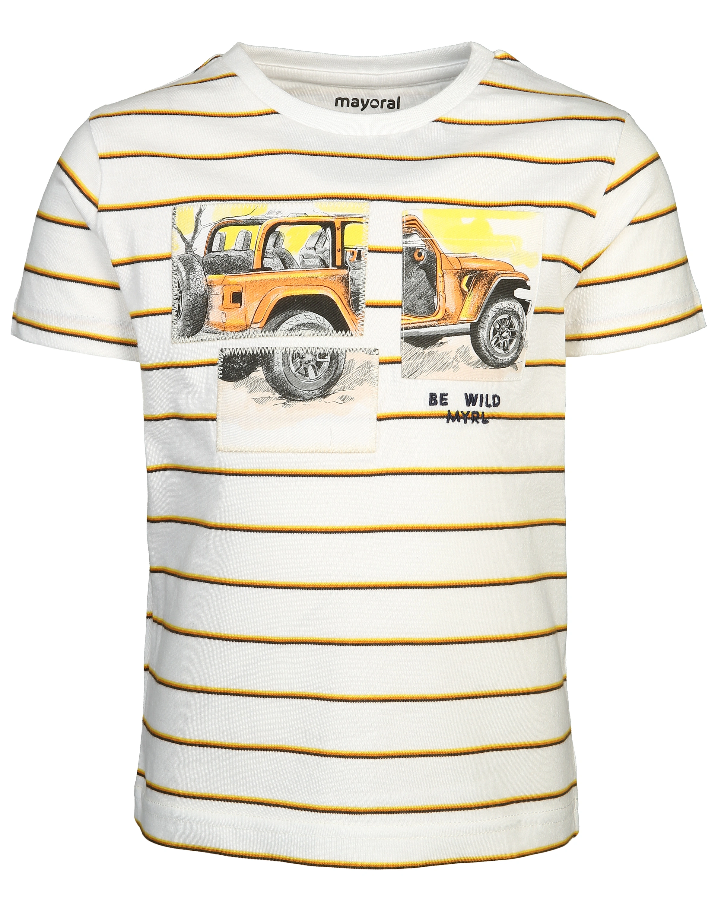 T-Shirt OFFROAD gestreift in weiß