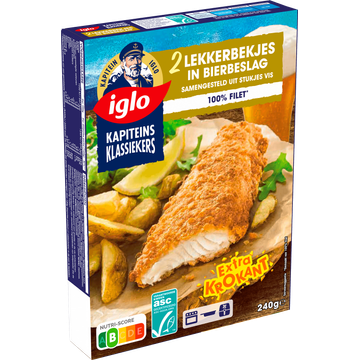 Iglo Viskraam Lekkerbekjes in Bierbeslag 2 Stuks 240 g