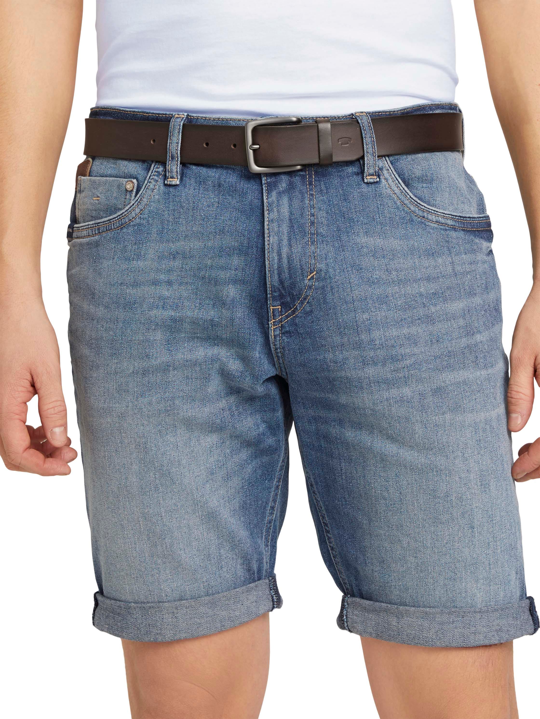 TOM TAILOR Ledergürtel »TTSCOTT«, 3,5 cm breit,  Herrengürtel, Jeans und Casual, bis Gr. 120