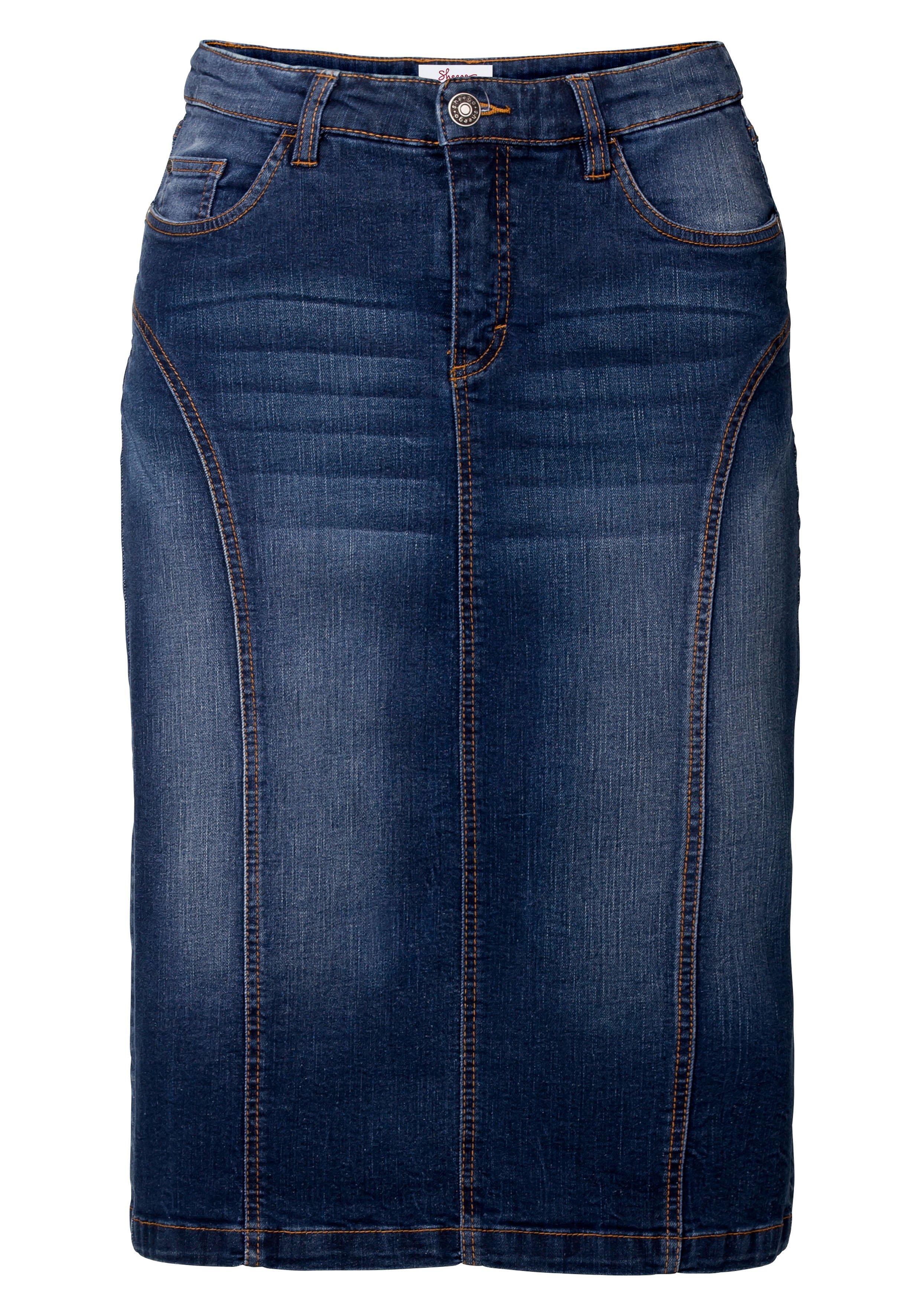 Jeansrock mit Teilungsnähten