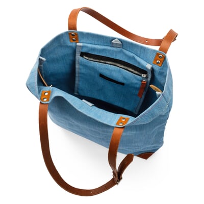 Handtasche Segeltuch, Hellblau