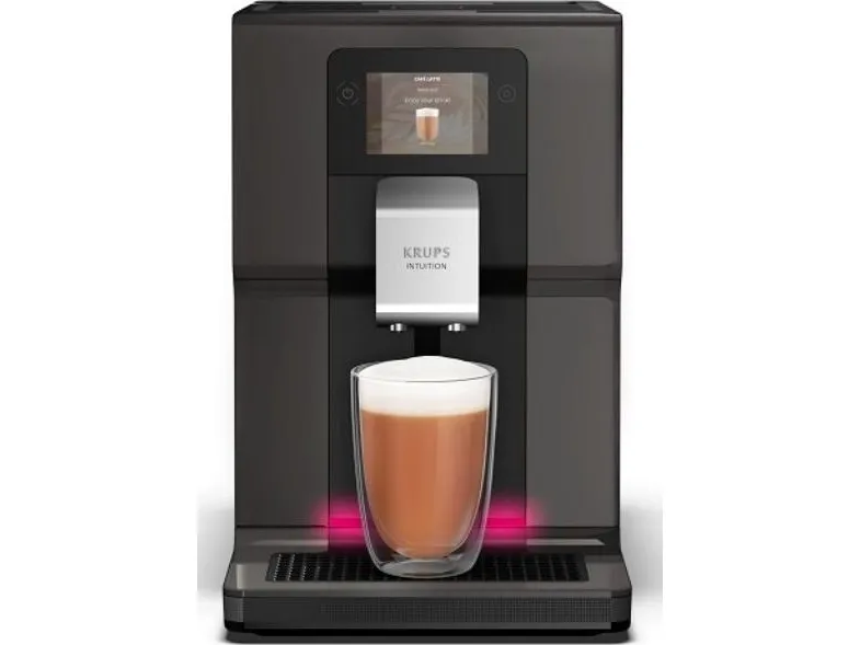 [OUTLET] - Krups Intuition Preference EA872B10 - Automatisk kaffemaskine med mælkeskummer - 15 bar - antracit