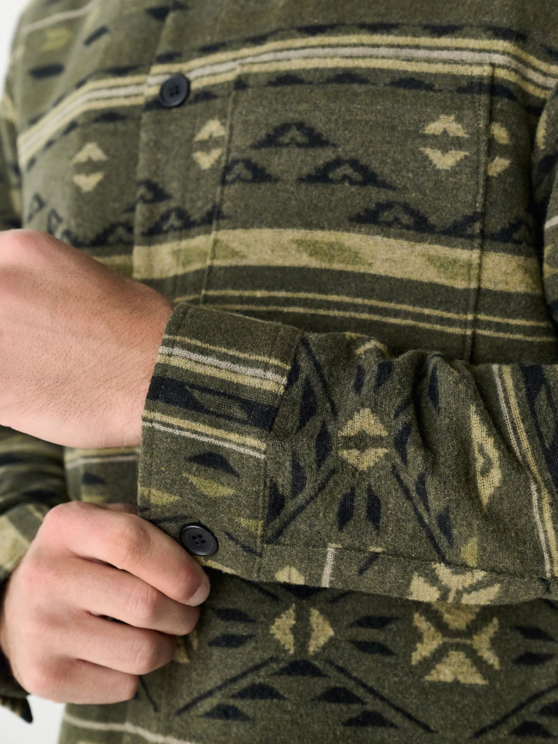 Groen - Navajo Style Borg Lined Shacket