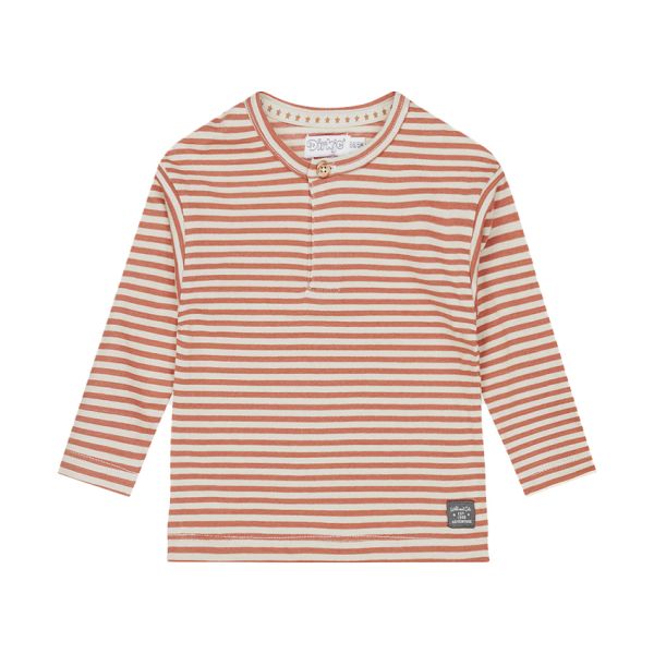 Dirkje Stripes T-shirt - Maat 56 - Pebble