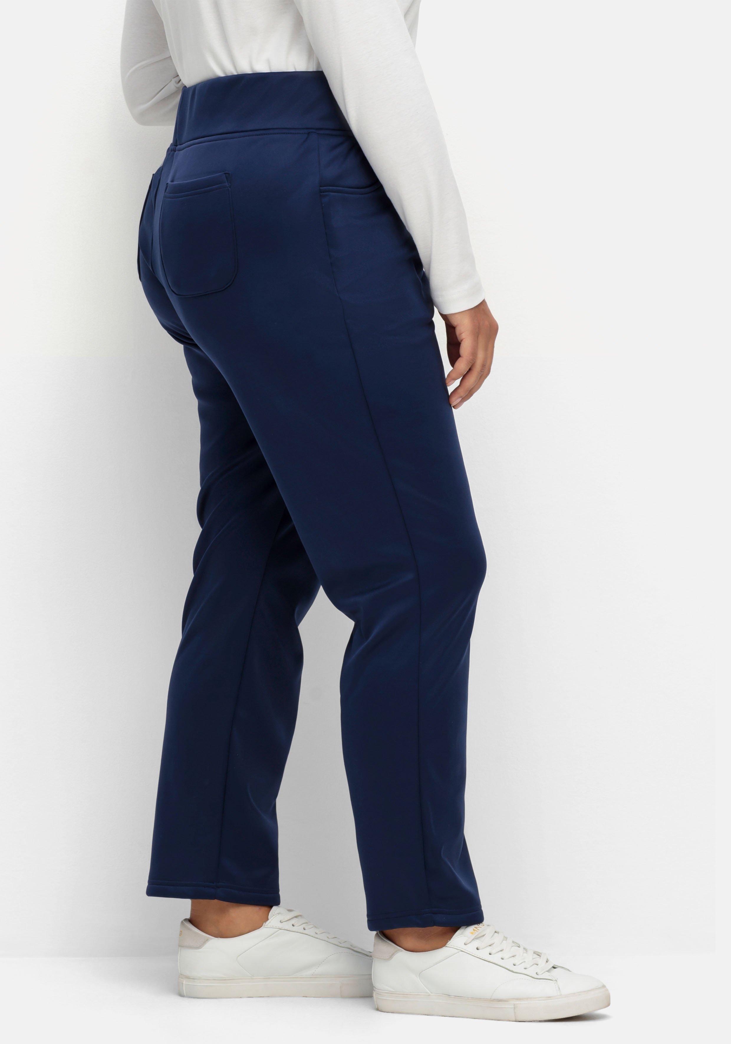 Leicht glänzende Schlupfhose mit Fleece-Innenseite