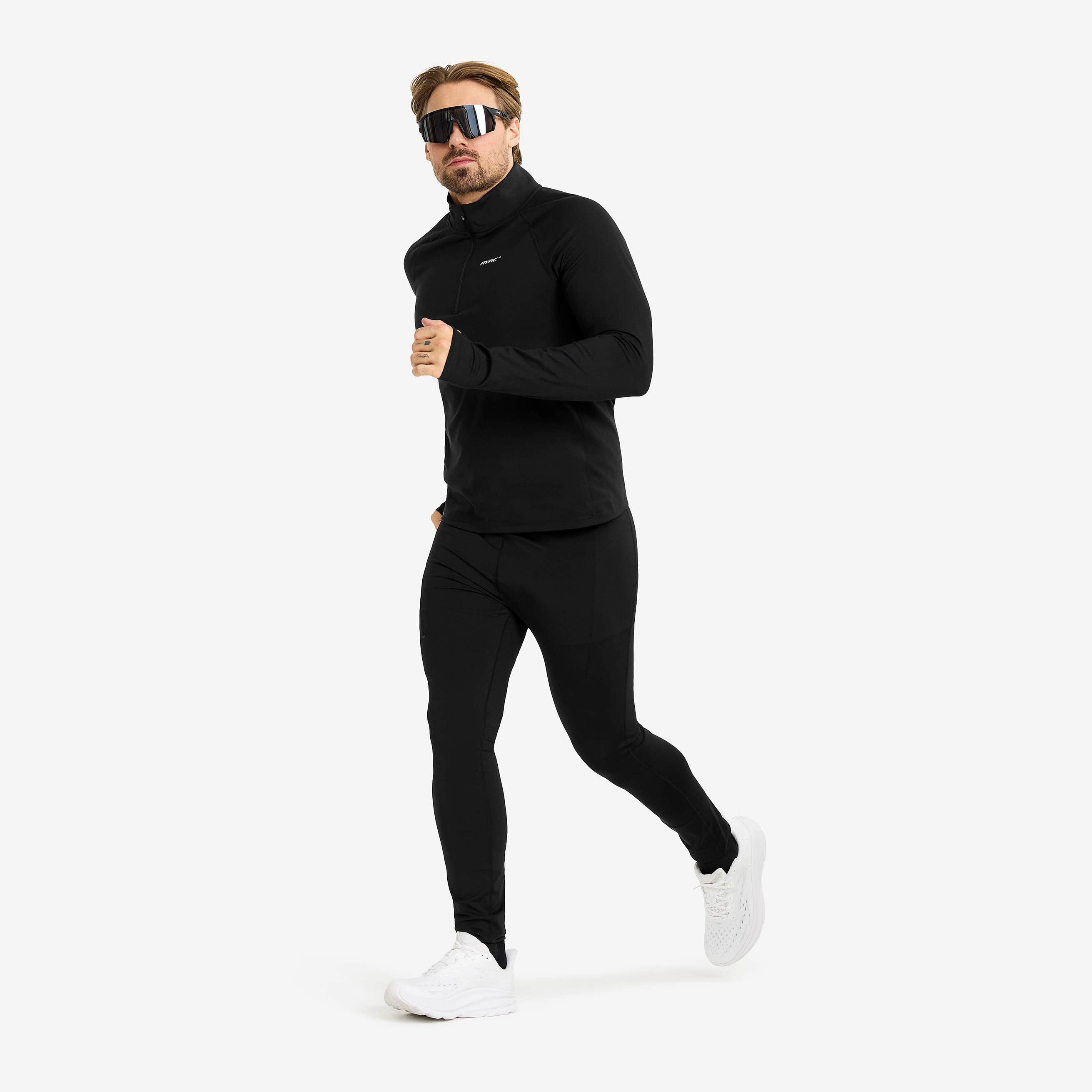 Prep Half-zip Top Herre Black/White