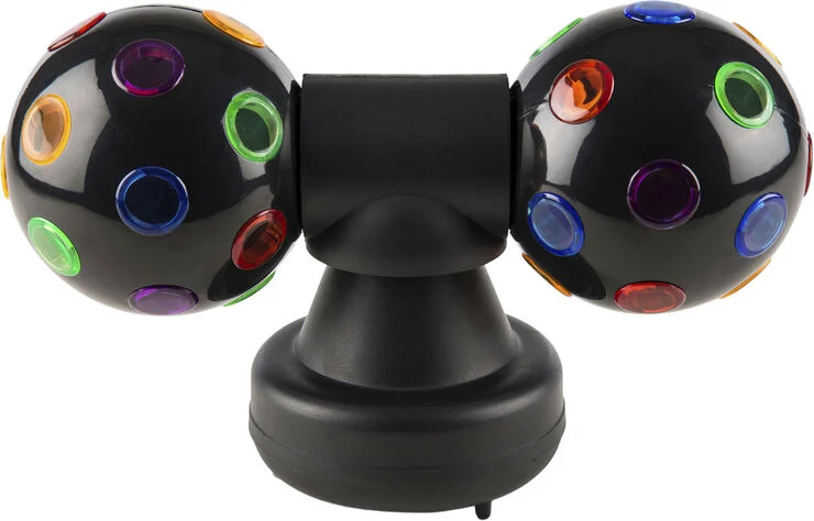 Lamper og disco lys TWIN DISCOKUGLE mADAPTOR Sort & multi