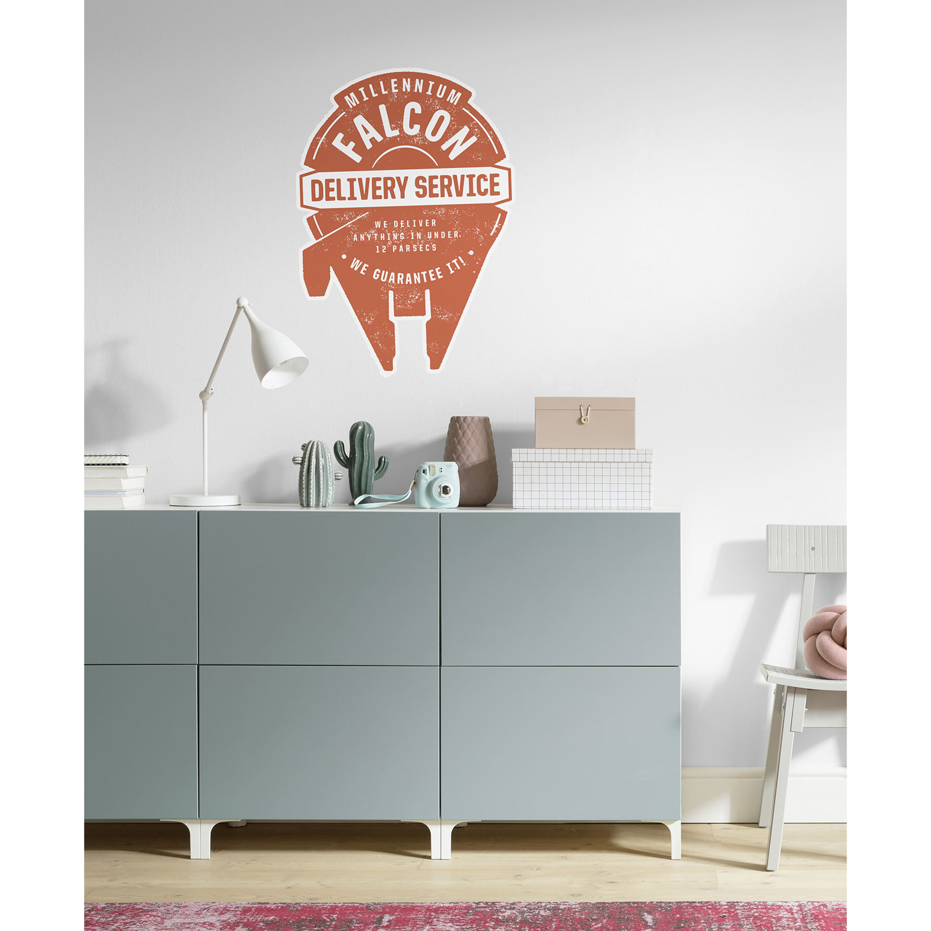 Wandtattoo STAR WARS DELIVERY SERVICE - rot-weiß - 50x70 cm