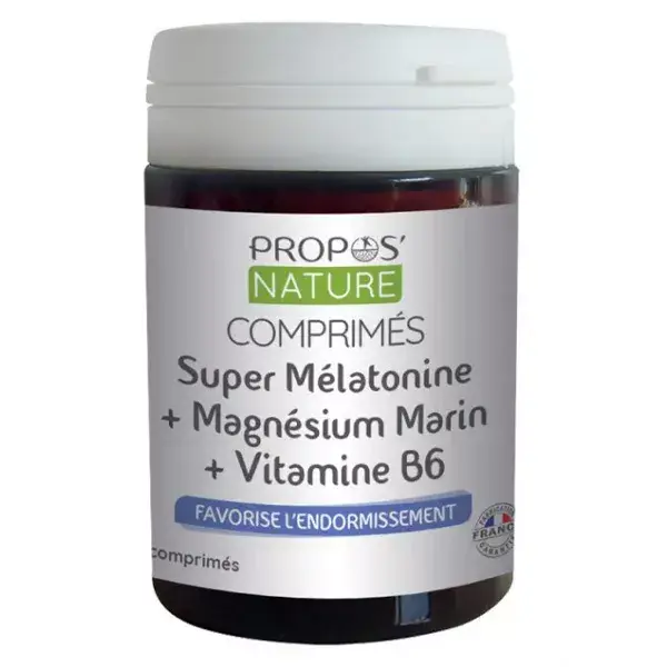 Propos' Nature Super Melatonina Magnésio Marinho Vitamina B6 60 comprimidos