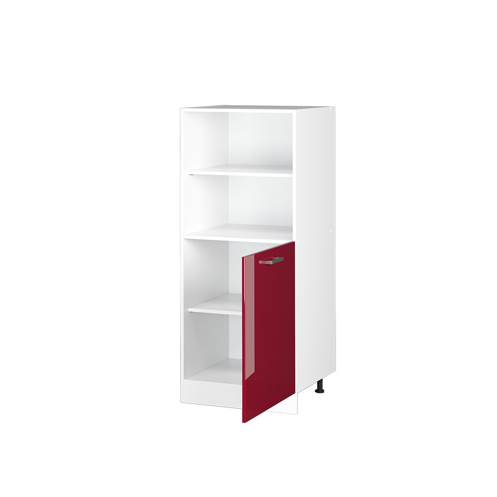 Vicco Backofenumbauschrank Küchenschrank Küchenzeile R-Line 60 cm Weiß Bordeaux kleine Tür Hochglanz