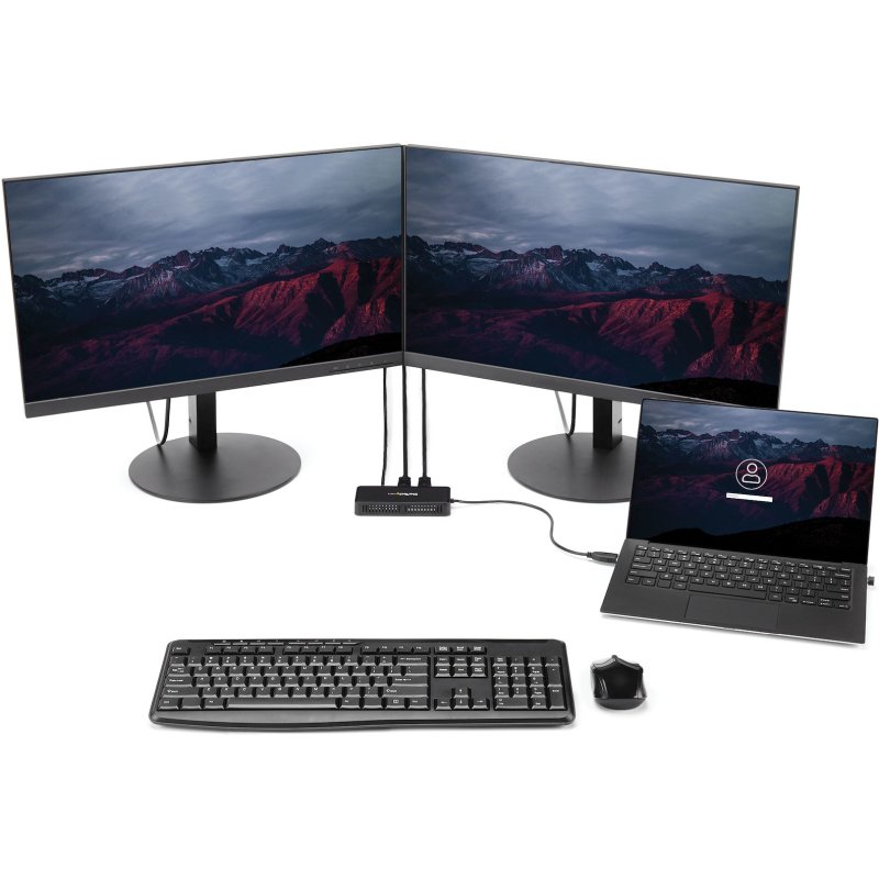 StarTech.com Mini Dock USB 3.0 - Station d'Acceuil USB-A Double Écran avec Vidéo DisplayPort 4K 60Hz & Gigabit Ethernet - Câble 30 cm - Adaptateur USB 3.1 Gen 1 Type-A pour PC Portable