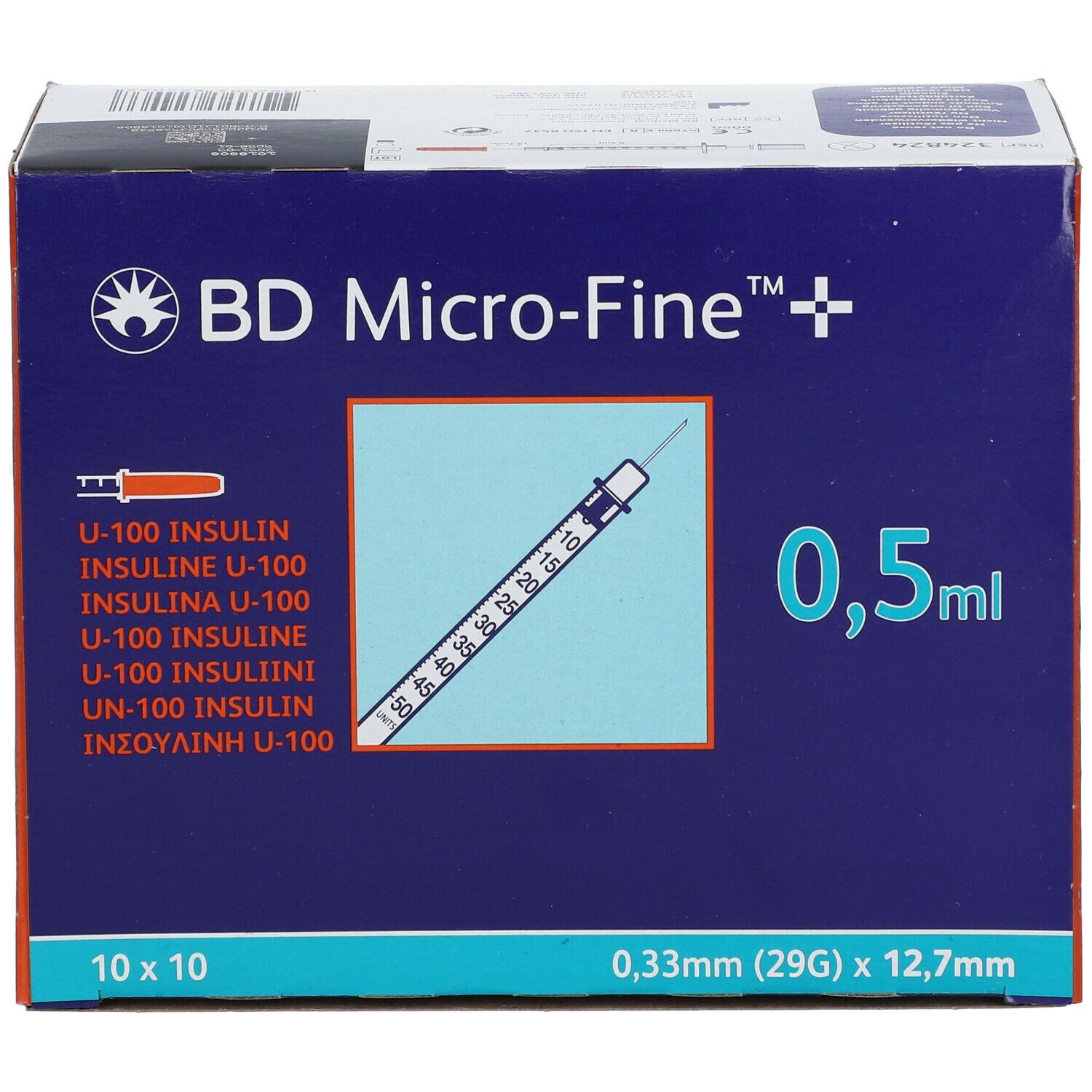 BD Micro-Fine™+ U 100 Insulinspritzen 12,7 mm