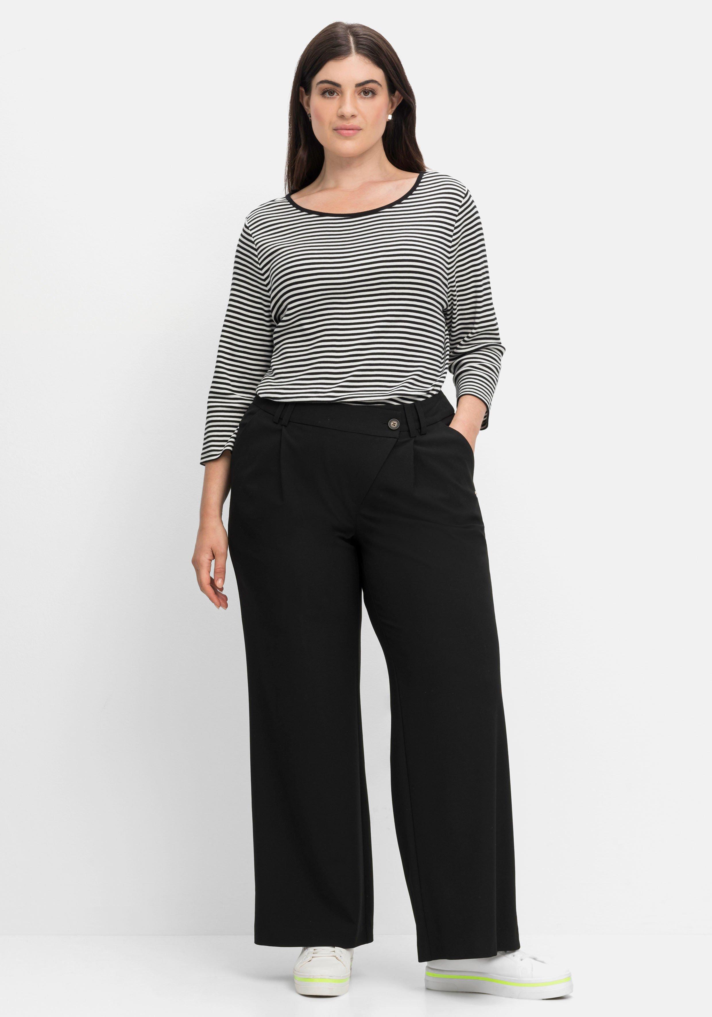 Weite Hose mit asymmetrischem Verschluss
