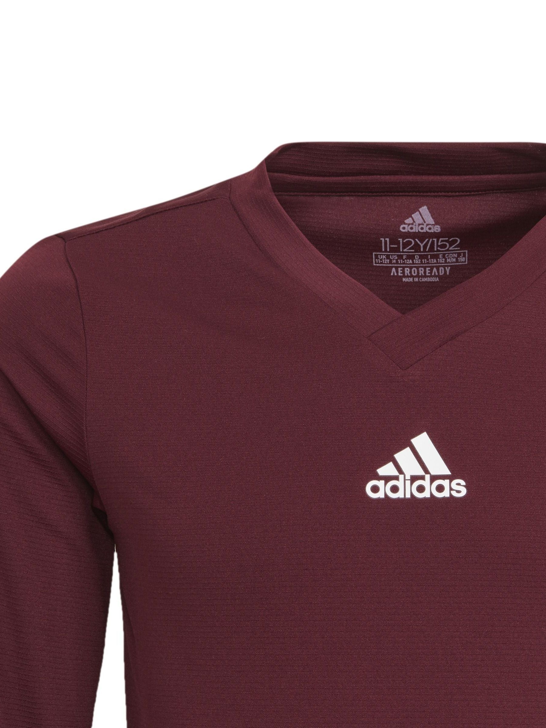 Kastanjebruin-rood - Adidas - Team Base T-shirt