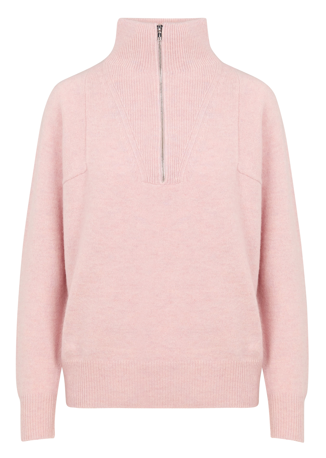 MAEL - Pull droit col montant en laine | Violet