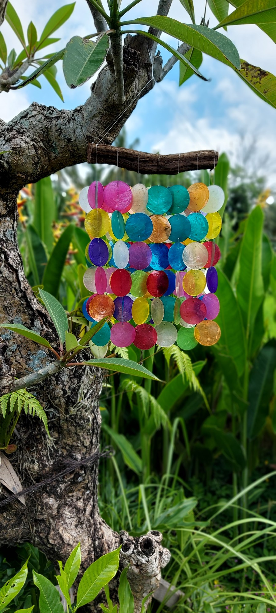 Windspiel Perlmuttscheiben, multicolor, H 40 cm, B 25 cm, günstig bestellen