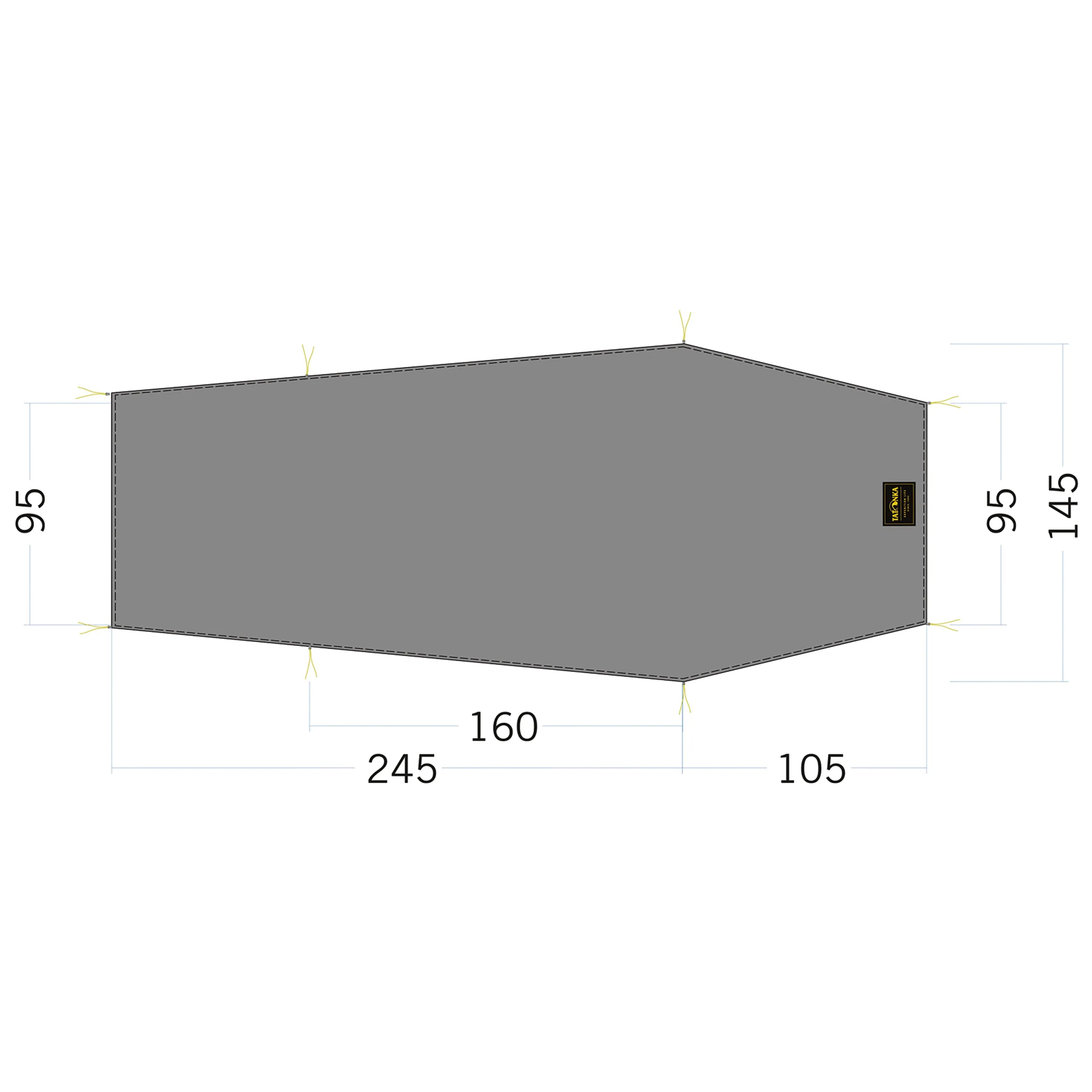 Tatonka -  Tatonka Zeltunterlage Floor Sheet LT Gargia 2 steingrau oliv