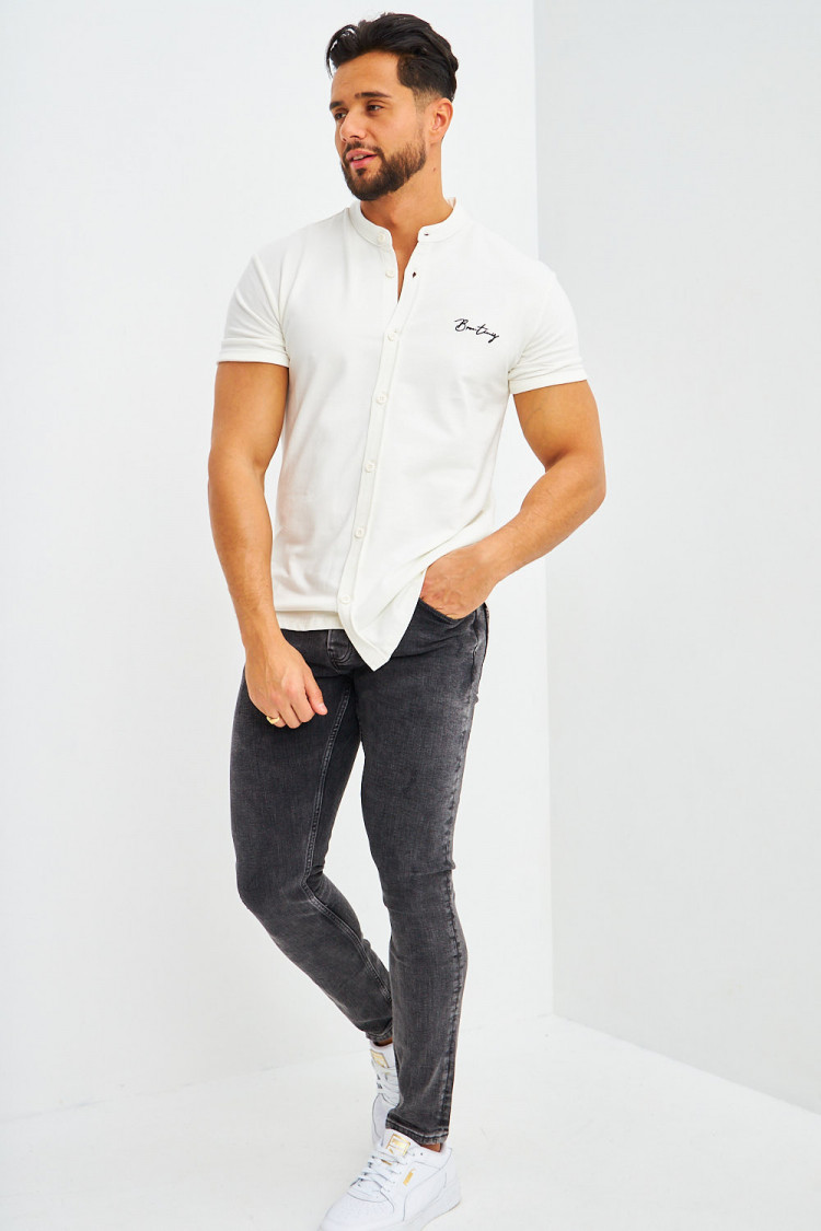 Chemise blanche col mao Brentiny