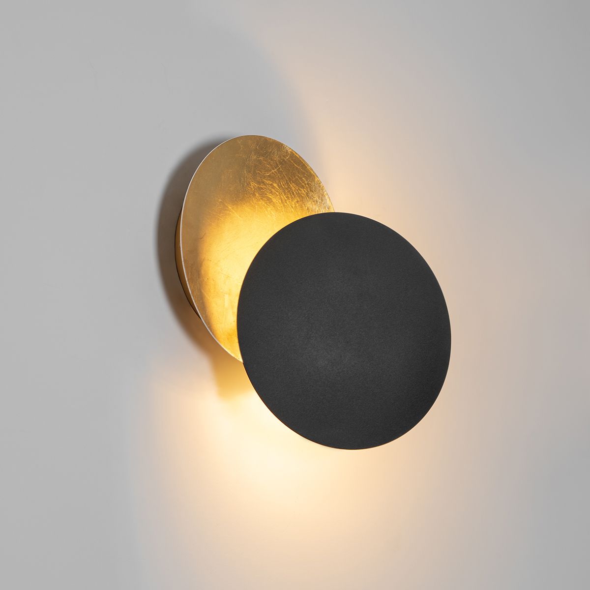 Smart wandlamp zwart met goud incl. Wifi G9 - Sunrise
