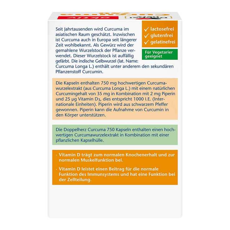 Doppelherz Curcuma 750 Kapseln, 60 St