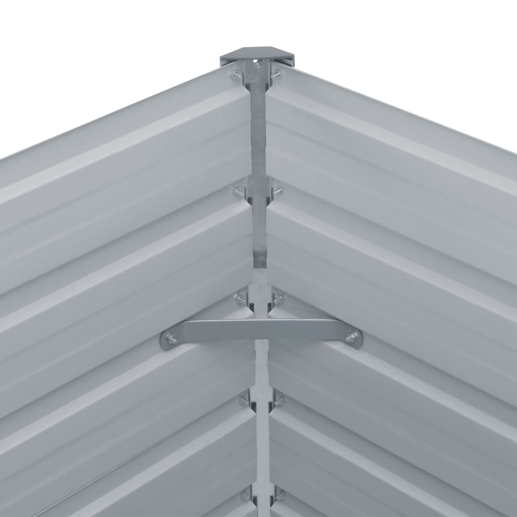 Jardinière 160 x 80 x 45 cm acier galvanisé anthracite