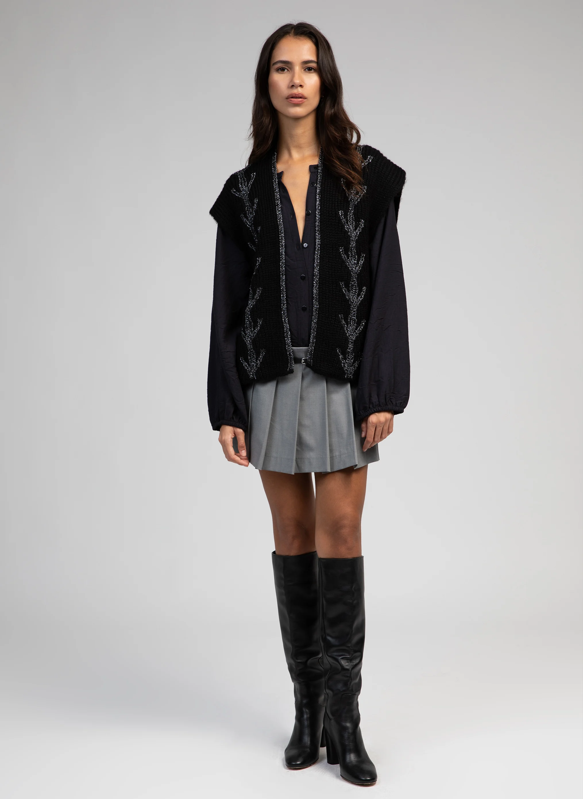 LADAKINI - Gilet jacquard| Gris