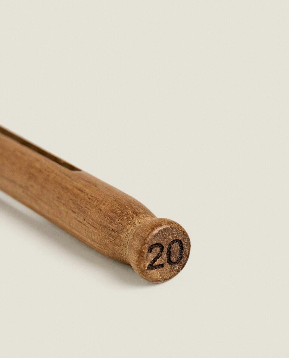 PINOS DE MADEIRA DE ACÁCIA (CONJUNTO DE 20)